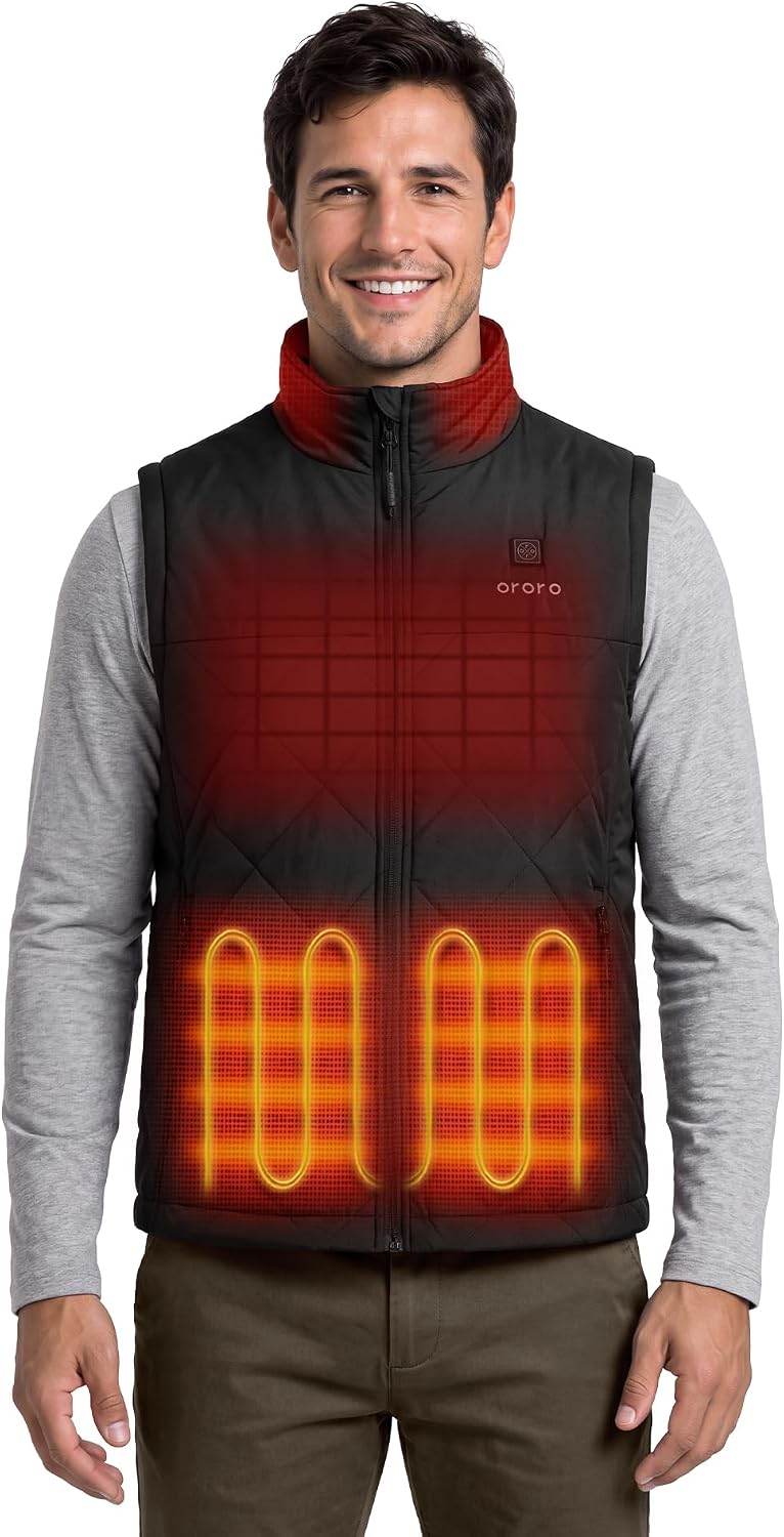 ORORO Men's Lightweight Heated Vest