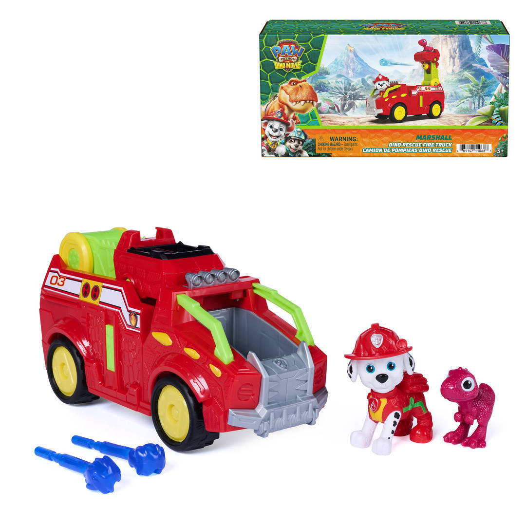 PAW Patrol: The Dino Movie Marshall Dino Rescue Firetruck